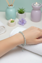 Aqua Crystal Bracelet - Wrist Lifestyle Shot