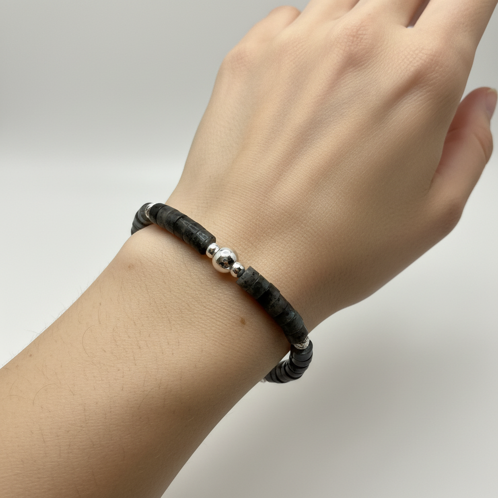 Black Labradorite - On Wrist