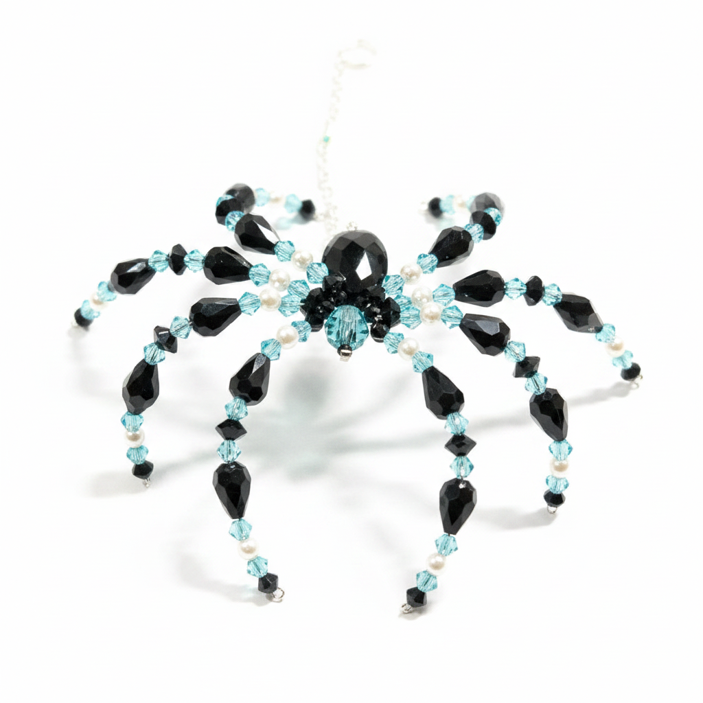 Crystal Spider Suncatcher - Macro Detail