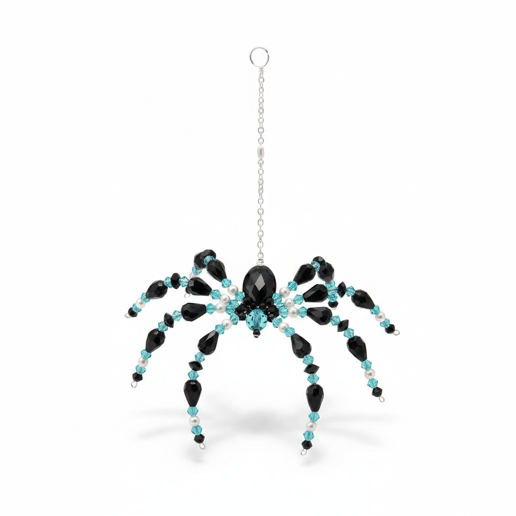Crystal Spider Suncatcher - White Background