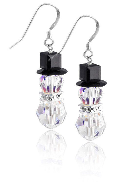 Swarovski Snowman Earrings (Ready to Wear)