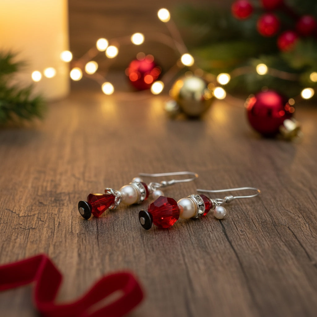 🎅🤶 Mr. & Mrs. Claus Earring Kit – The Cutest Couple on the Nice List! ✨ 🎄