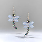 Air Blue Opal Dragonfly Earrings (Ready to Wear)