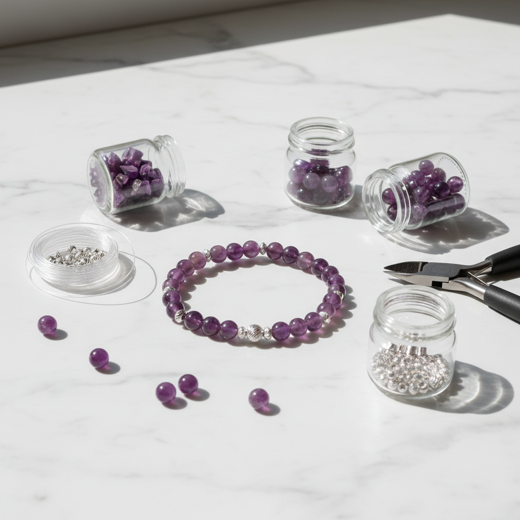 Flat lay marble product shot