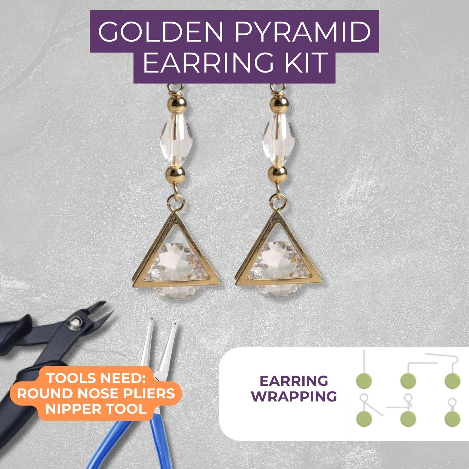 Golden Pyramid Earring Kit