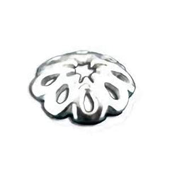 .925 Sterling Silver Flower Bead Cap - 8mm (1 Piece)