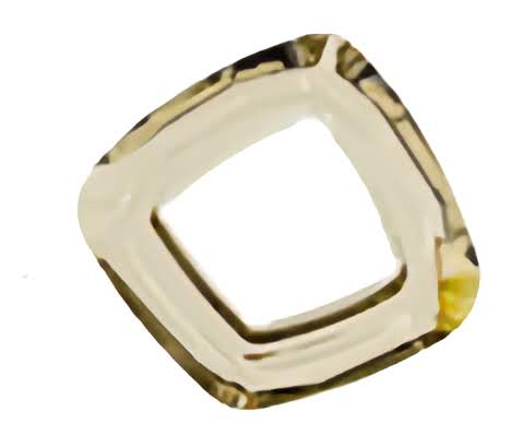 Swarovski 20mm Cosmic Square Ring - Crystal Golden Shadow (1pc)