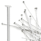 .925 Sterling Silver 24ga. Headpin - 2" (10 pack)