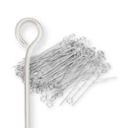 .925 Sterling Silver 24ga. Eye Pin - 2" (10 Pack)