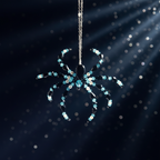 Crystal Spider Suncatcher - navy blue magical sparkle