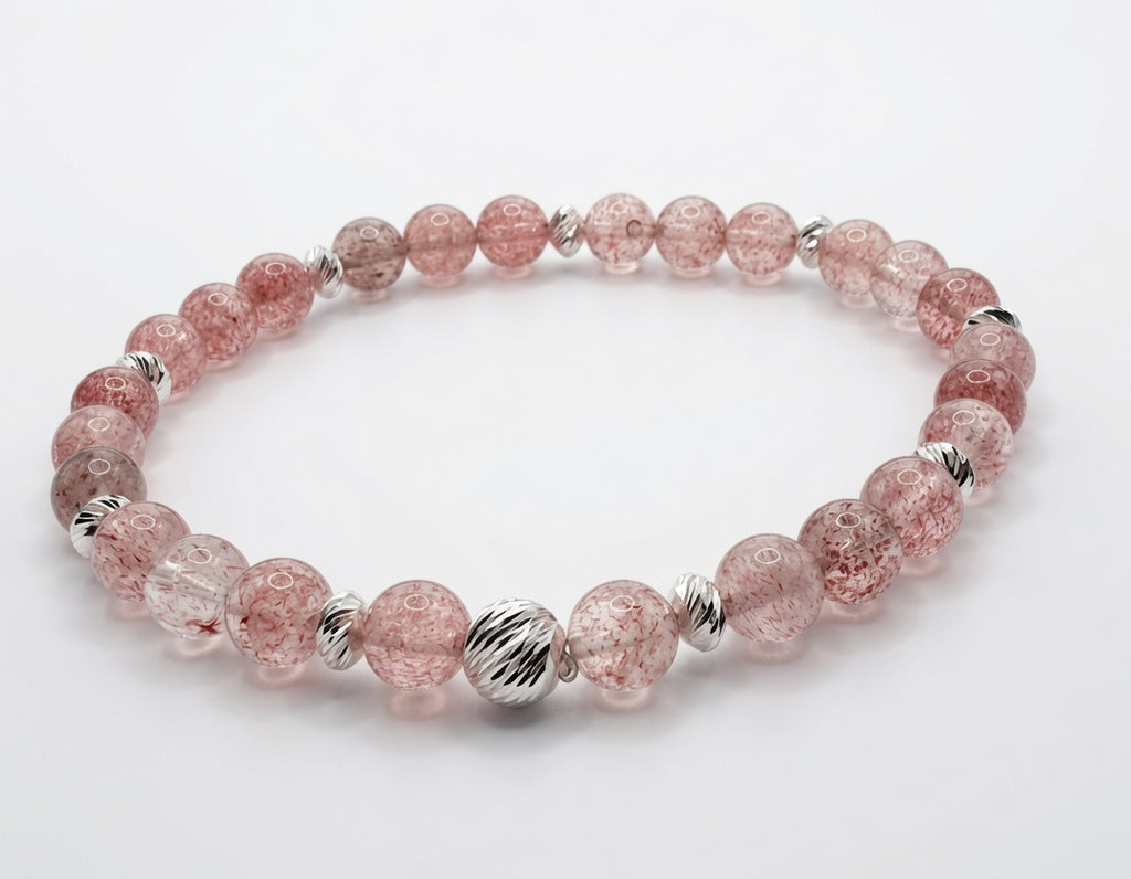 Strawberry Quartz DIY Stretch Bracelet Kit