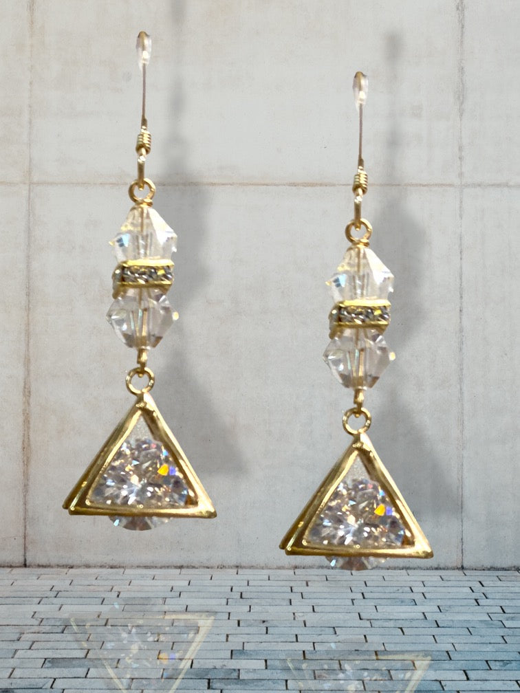 Pyramid Drop Earrings (Ready to Wear)