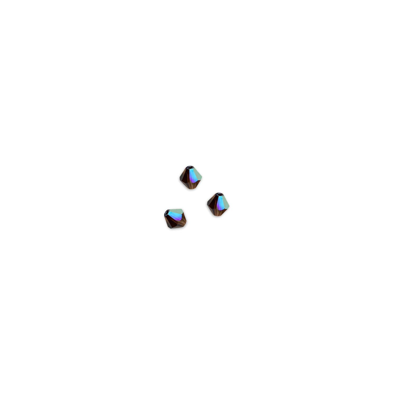 Swarovski 4mm Bicone - Mocca AB (10 Pack) XILION