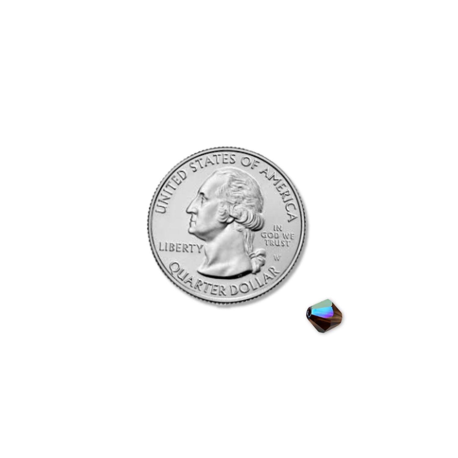 Swarovski 5mm Bicone - Mocca AB (10 Pack) XILION