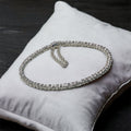 Pure Sterling Silver Beaded bracelet on a pillow