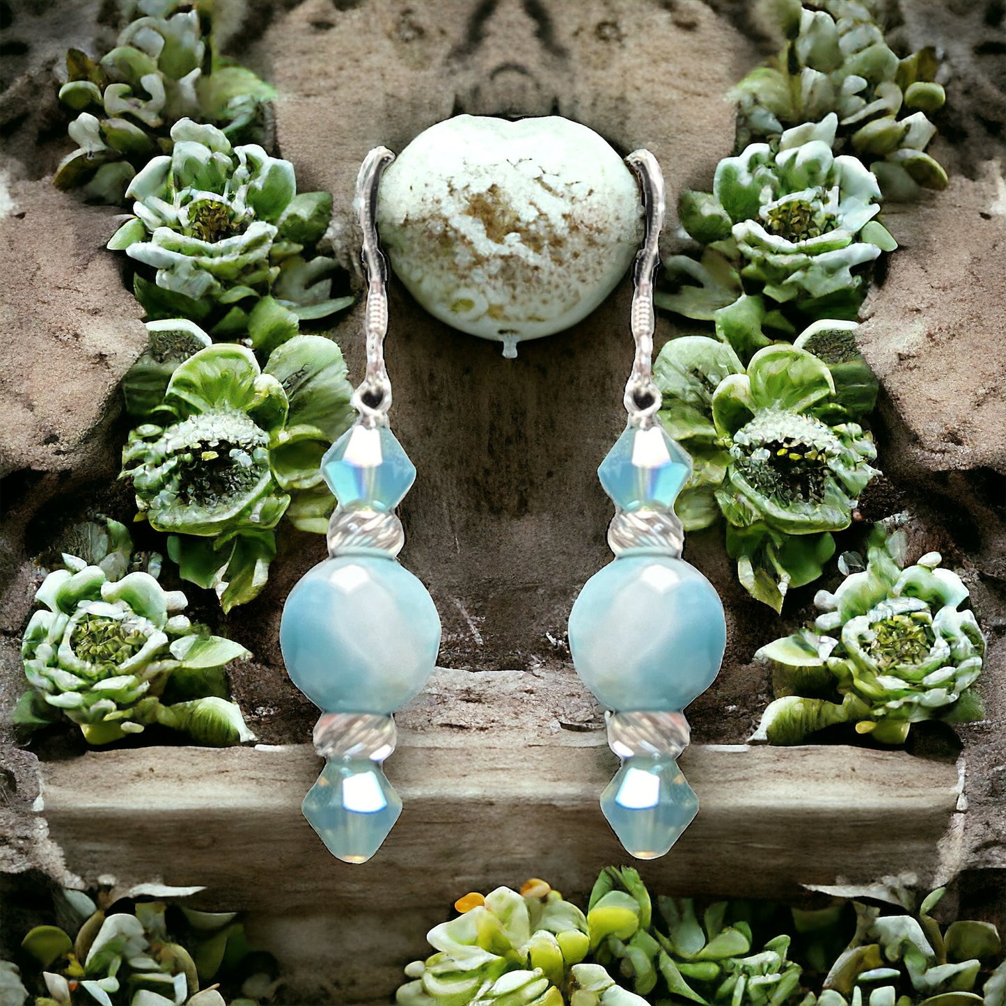 Bracelet and Earring Kit - Larimar Luster Bracelet & Earring Kit Set: Embrace Elegance in Blue
