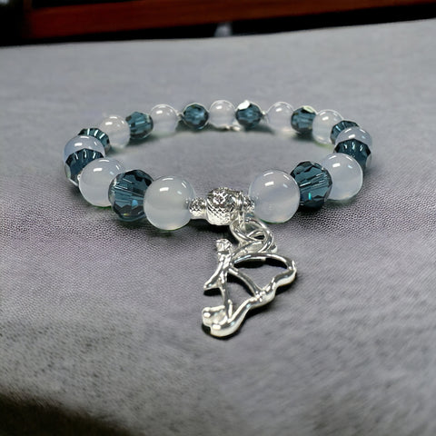 Bracelet Kit - 🦋 Swarovski Montana & Chalcedony Butterfly Bracelet: Embrace Elegance and Grace 🦋