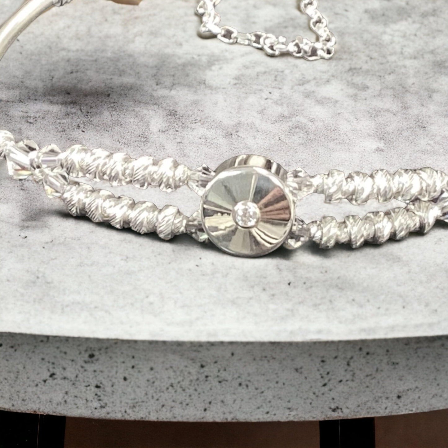 DIY Bracelet Kit - Sparkling Swarovski and Sterling Silver Bracelet - Too Cute Beads