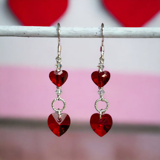 💖 Swarovski Heart Earring Kit: Unveiling Love's Elegance