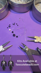 Wednesday Inspired Crystal Earring Kit