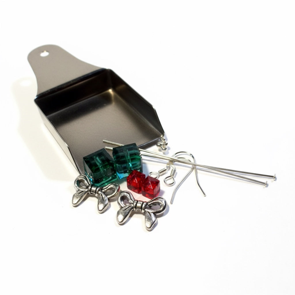 Christmas Present Earring Kit - Majestic Green Shimmer! (Limited Stock Kit)