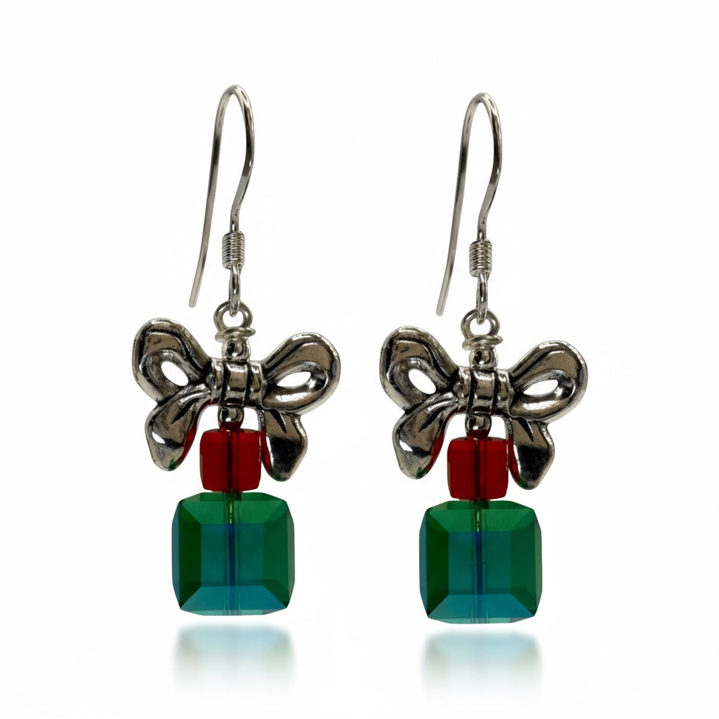 Christmas Present Earring Kit - Majestic Green Shimmer! (Limited Stock Kit)