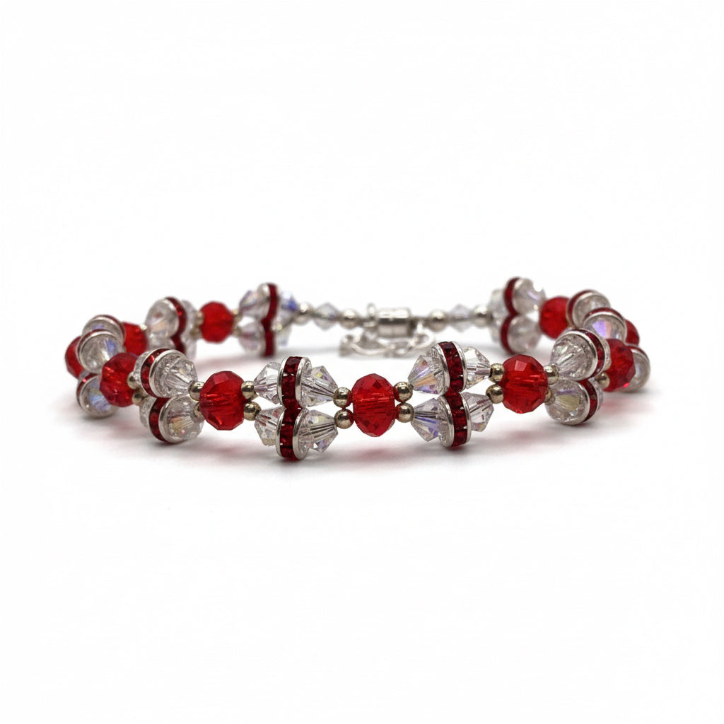 Crimson Crystal Sparkle Bracelet Kit