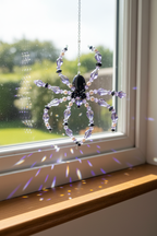 Purple Crystal Spider - Sunlit Window