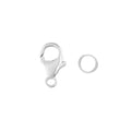 .925 Sterling Silver Oval Lobster Trigger Clasp (Includes Closed Ring) - 6x11.5mm (1 Set)