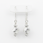 Sterling Silver Spiral Drop Earring Pair