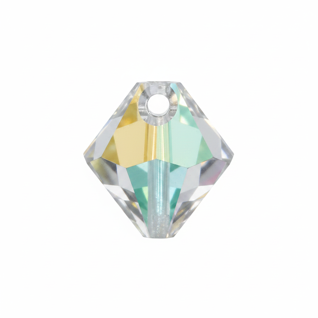 Swarovski 6328 Crystal AB Top Drill Bicone Pendant