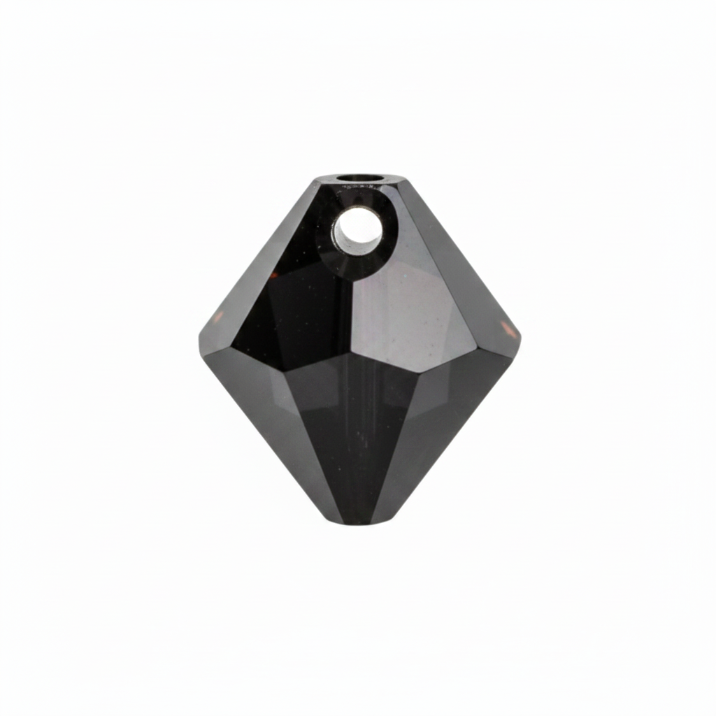 Swarovski 6328 Jet AB Top Drill Bicone Pendant