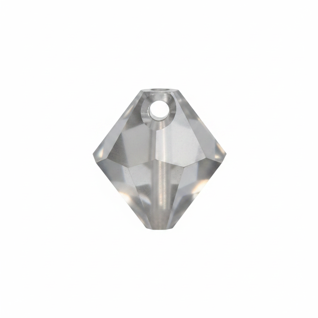Swarovski 6328 Light Grey Opal Top Drill Bicone Pendant