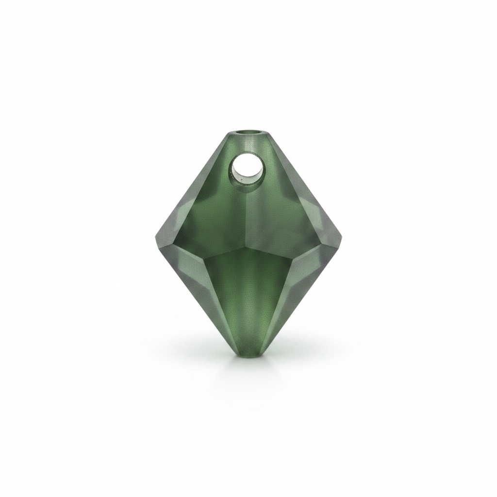 Swarovski 6328 Peridot Satin Top Drill Bicone Pendant