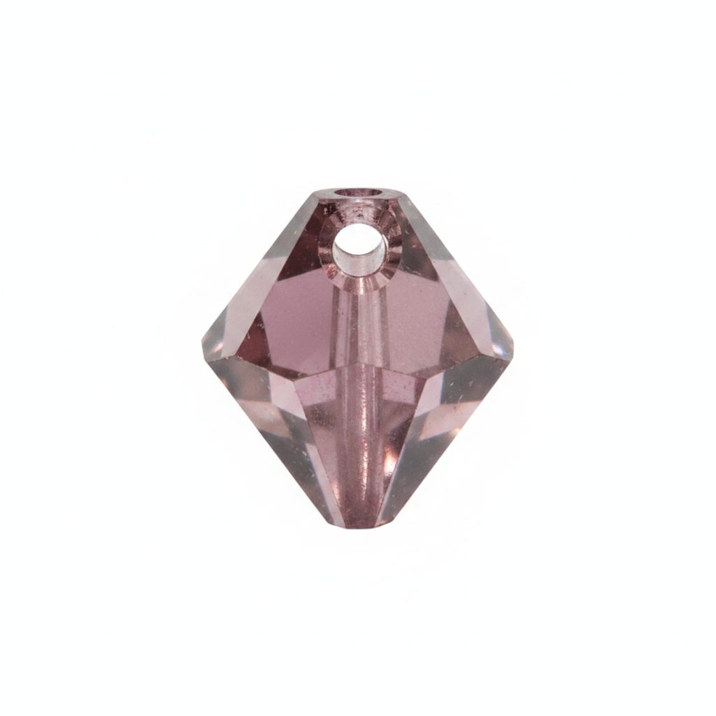 Swarovski 6328 Rose Satin Top Drill Bicone Pendant