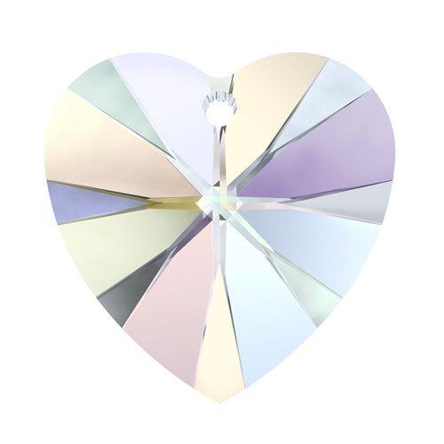 Swarovski 10mm Heart Pendant - Crystal AB (1pc)