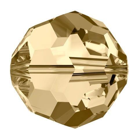 Swarovski 8mm Round - Crystal Golden Shadow (10 Pack) - Too Cute Beads