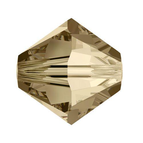 Swarovski 5mm Bicone - Crystal Golden Shadow (10 Pack) XILION - Too Cute Beads