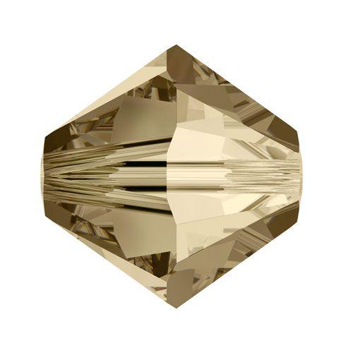 Swarovski 4mm Bicone - Crystal Golden Shadow (10 Pack) XILION - Too Cute Beads