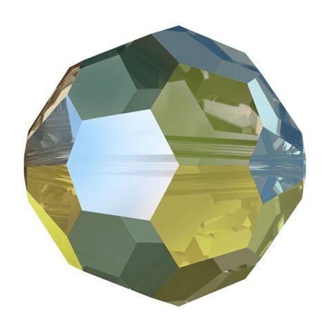 Swarovski 5000 3mm Faceted Round - Crystal Iridescent Green (50 Beads)