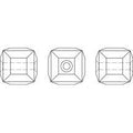 Swarovski (5601) 8mm Cube Bead - Crystal Metallic Sunshine (1 Piece) - Too Cute Beads