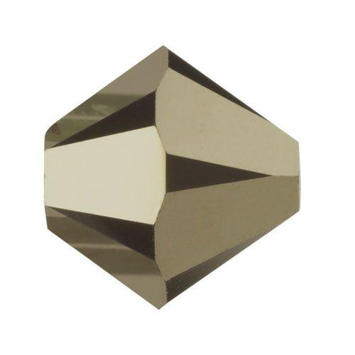 Swarovski 4mm Bicone - Metallic Light Gold 2X (10 Pack) XILION - Too Cute Beads