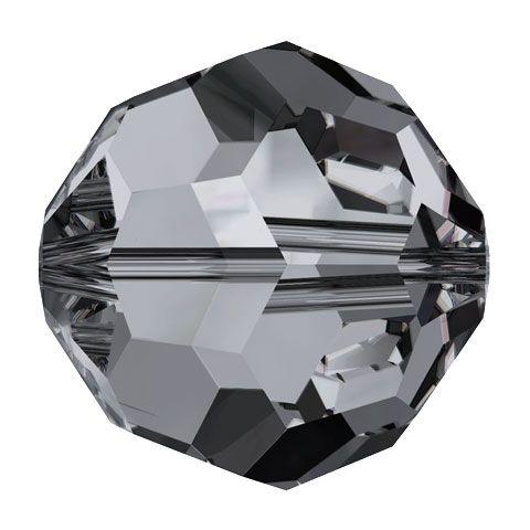 Swarovski 4mm Round - Crystal Silver Night (10 Pack)