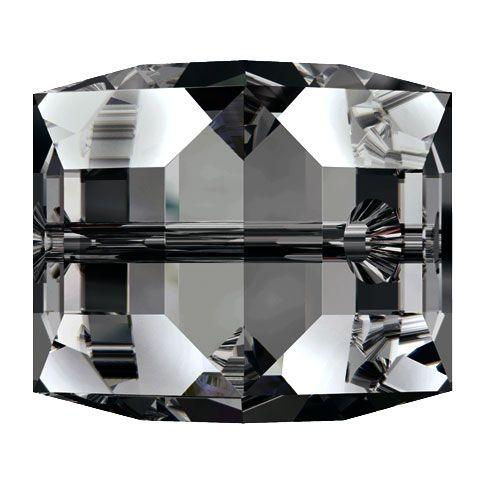 Swarovski 8mm Cube Bead - Crystal Silver Night (1 Piece) - Too Cute Beads