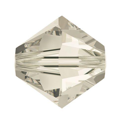 Swarovski 6mm Bicone - Crystal Silver Shade (10 Pack) XILION - Too Cute Beads