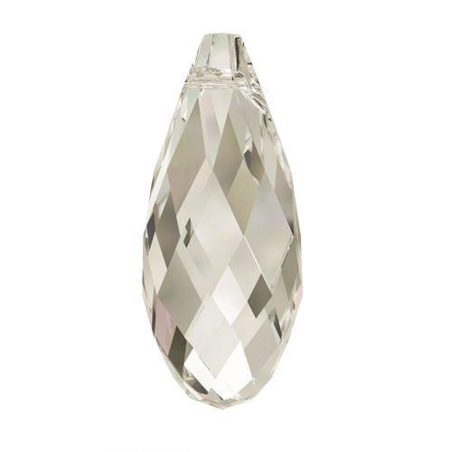 Swarovski 17x8.5mm Briolette Pendant - Crystal Silver Shade (1pc) - Too Cute Beads