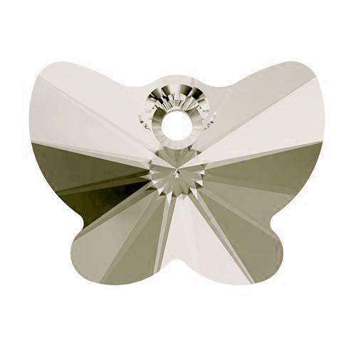 Swarovski 18mm Butterfly Pendant - Crystal Silver Shade (1pc)