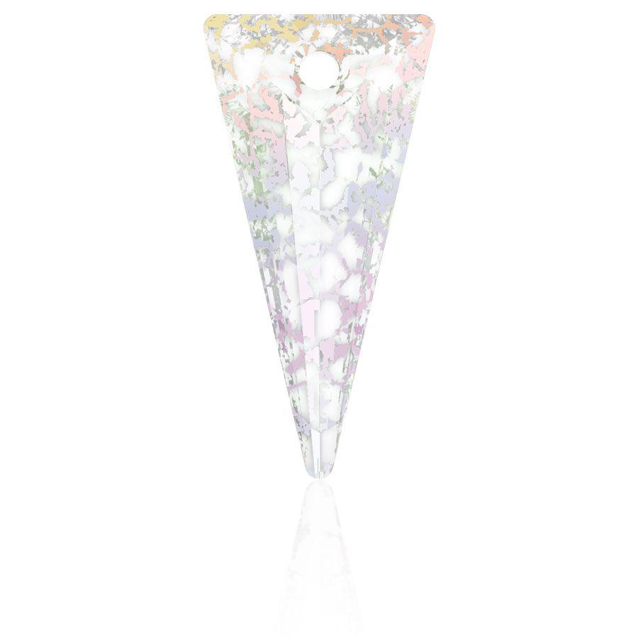 6840 Swarovski Crystal 39mm Spike Pendant  - Crystal White Patina (1 Piece)