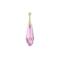 Swarovski 31.5mm Pure Drop Pendant with Gold Cap - Crystal Lilac Shadow (1 Piece) - Too Cute Beads