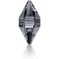 Swarovski 5747 16x8mm Double Spike Bead - Crystal Silver Night - Too Cute Beads